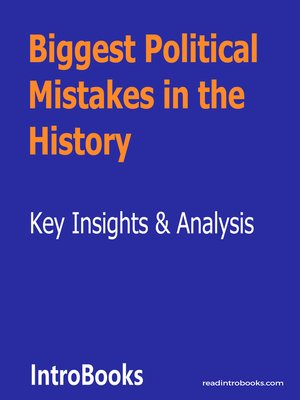 cover image of Biggest Political Mistakes in the History